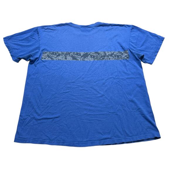 Vintage Quiksilver T-Shirt Men’s XL Blue Floral Stripe Surf Skate USA Y2K baggy - Picture 6 of 9